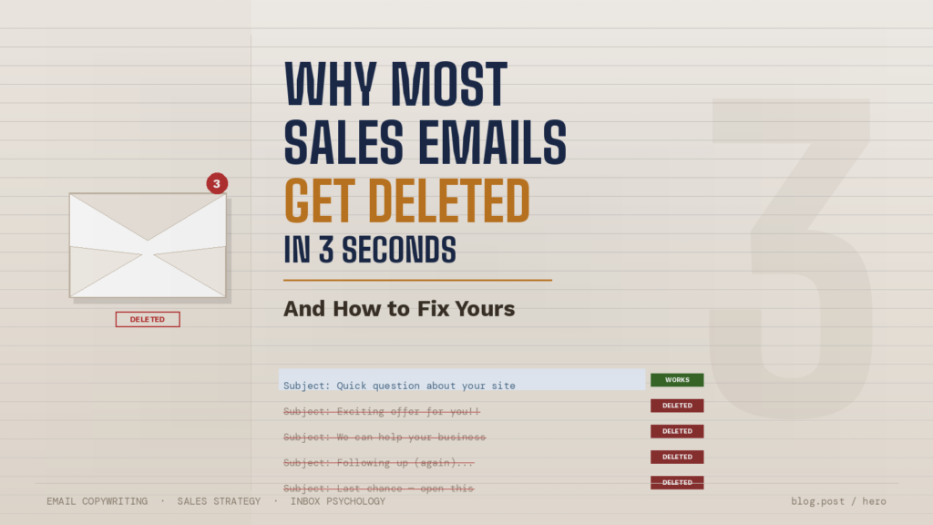 sales email tips — why sales emails get deleted