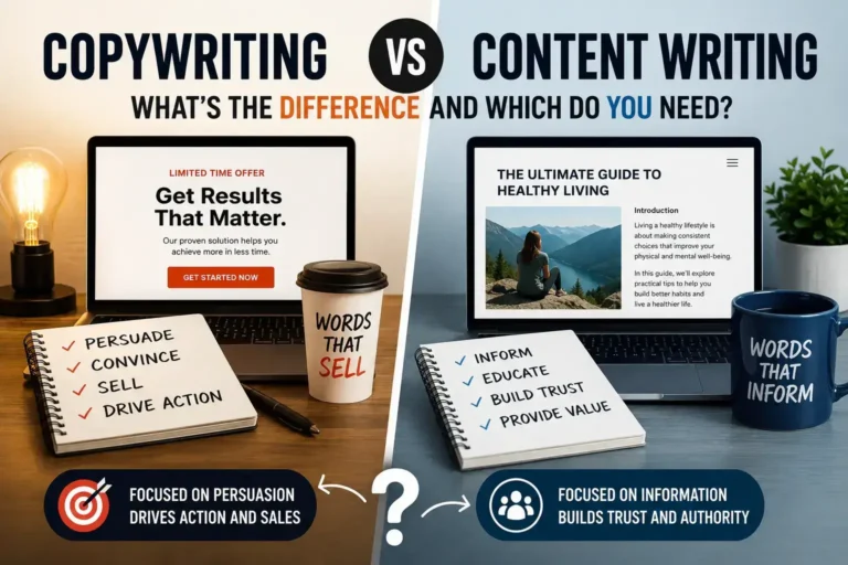 Copywriting vs Content Writing: What’s the Difference and Which Do You Need?